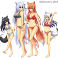 kitsune family  oc commission  by batusawa-d8qj3ez