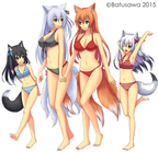 kitsune family  oc commission  by batusawa-d8qj3ez